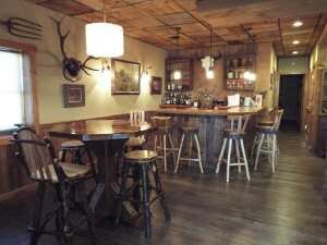 Crooked Creek Construction Log Home Interior bar 2