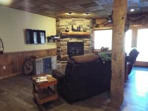 Crooked Creek Construction Log Home Interior Great Room 3