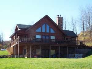 Crooked Creek Construction Log Home Exterior 5